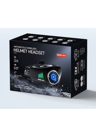 Q28-2x Intercom +32gb Sd Kartlı Bluetooth Motorsiklet Kask
