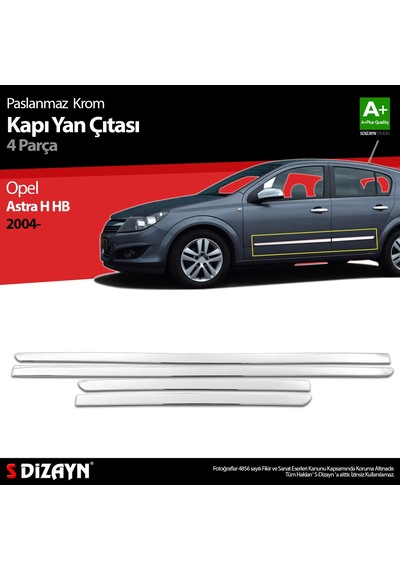 S-dizayn Opel Astra H Hb Krom Kapı Yan Çıtası 2004-2013