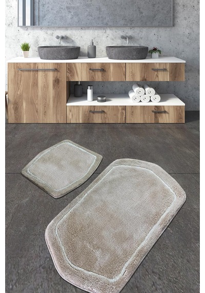 Genom Taş Ikili Set Banyo Halısı