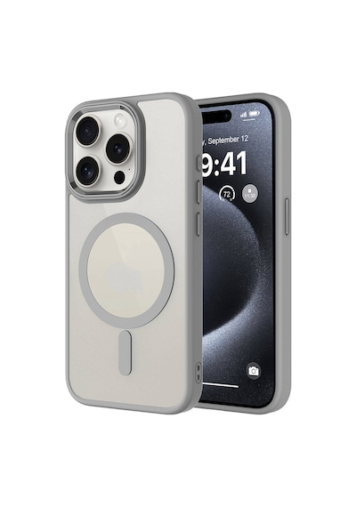 Teleplus Apple Uyumlu iPhone  15 Pro Kılıf Krom Magsafe Tpu Kapak