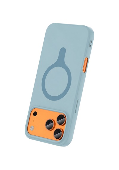 Joko Apple Uyumlu iPhone 18 Pro/17 Pro Z Silikon Magsafe Kapak - Açık Mavi Çok Renkli