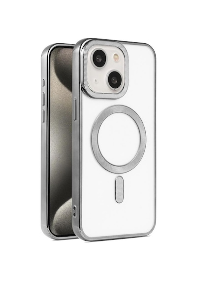 Apple Uyumlu iPhone 15 Kılıf Pütür Dizayn Magsafe Şeffaf Krns Case