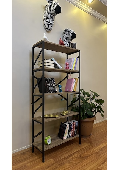 Modern Style Home Metal Kitaplık 5 Raflı Çok Amaçlı Dosya Kitap Rafı Ofis Salon Raf 150 Cm Ceviz Kahverengi Modernk01 Modern Style Home Metal Kitaplık 5 Raflı Çok Amaçlı Dosya Kitap Rafı Ofis Salon Raf 150 Cm Ceviz Kahverengi Modernk01