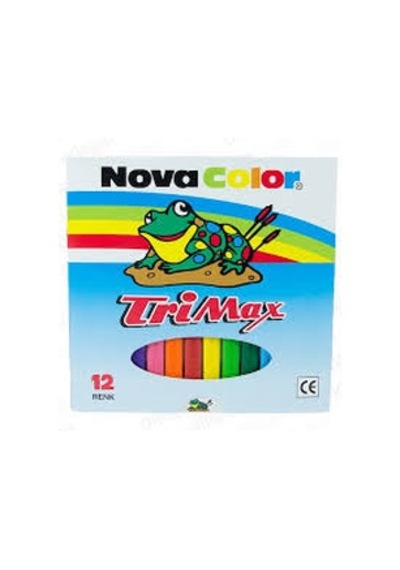 Nova Color Nc-2117 Silinebilir Jumbo Üçgen Mum Pastel Boya 12 Ren