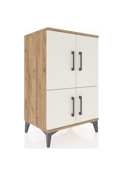 Hyperion Komodin 3 Raflı 4 Kapaklı 60x44x96 Çam-aytaşı Atlas Çam