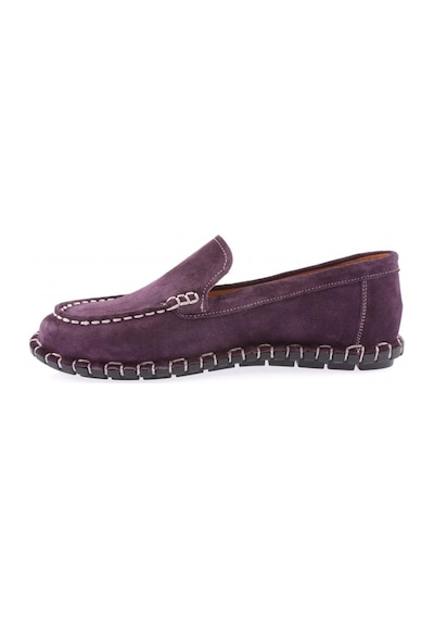 Dgn 603-23y Kadin Dikiş Detayli Loafer Ayakkabi 603-2109-R1270 Mor
