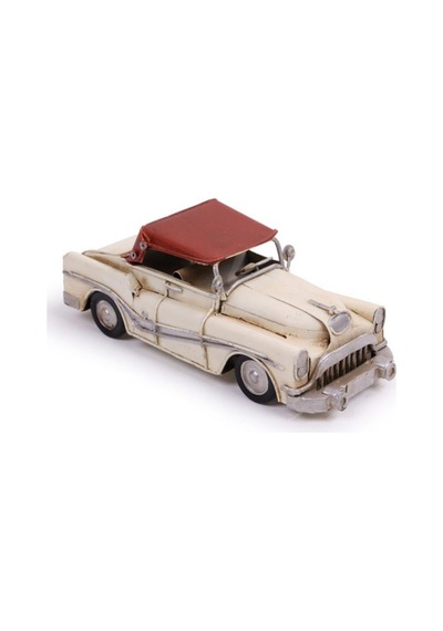 T.concept Dekoratif Dayanıklı Metal Nostaljik Araba Beyaz 0604e-112ss