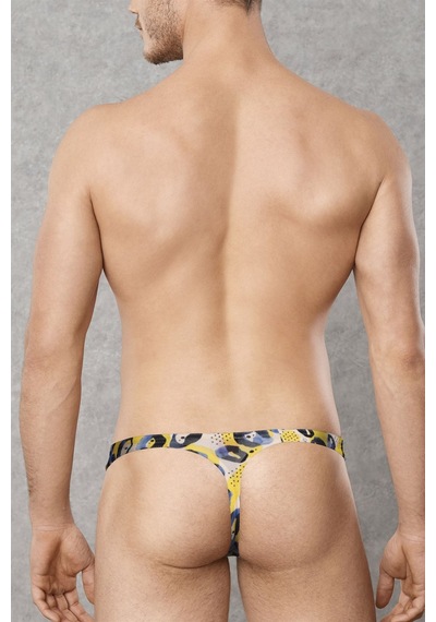 DOREANSE Erkek Mavi Leopar desenli String 1404