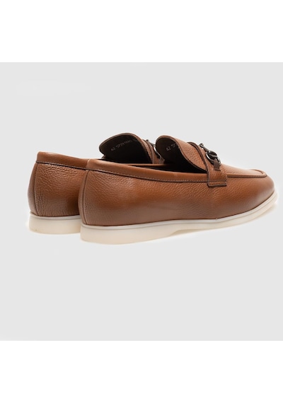 Cabani Leto Hakiki Deri Taba Tokalı Erkek Loafer