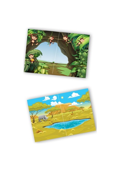 My Sticker Book '' Vahşi Hayvanlar-dinozorlar'' , 2li Set Tükenmeyen Sticker Kitabım