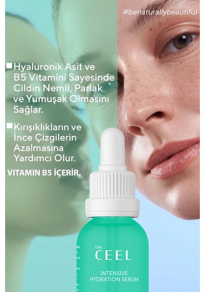 The Ceel Yoğun Nemlendirici Serum Hyaluronic Acid, Sodium PCA & Panthenol (B5) 30 ml