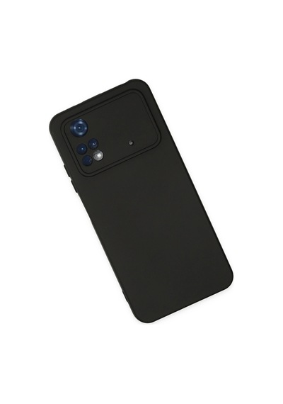 Cosmotex Newface Xiaomi Poco M4 Pro 4g Kılıf Nano İçi Kadife Silikon - Siyah
