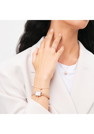 Pave Crystal Ring Rose Gold Pembe