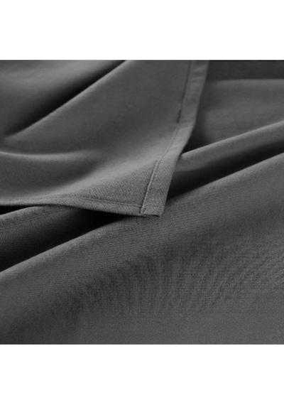 Dnc Home Tekstil  Premium Keten Gri Füme Düz Masa Örtüsü 001