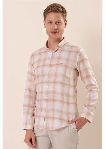 İmza Bej Uzun Kollu Kareli Cepsiz %100 Pamuk Klasik Slim Fit Dar Kesim Gömlek 1004230176-bej Bej İmza Bej Uzun Kollu Kareli Cepsiz %100 Pamuk Klasik Slim Fit Dar Kesim Gömlek 1004230176-bej Bej