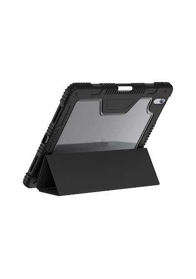 Apple Uyumlu iPad  10.9 2022 10.nesil Kılıf Raptic Armor Serisi Airbagli Katlanabilir Standlı Smart Cover Siyah