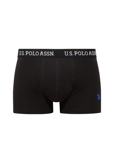 U.s. Polo Assn. 80651 Gri Melanj - Saks - Siyah 3 Lü Boxer Gri Melanj - Saks - Siyah