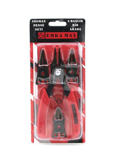 Emka Max-5572 Segman Pense Seti 4ın1 İç Ve Dış Kelepçe Değiştirilebilir Başlık Diğer