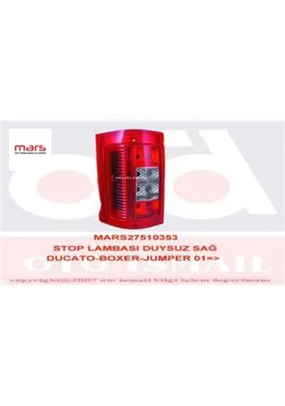 Arka Sağ Stop Lambası Fıat Ducato 01 Peugeot Boxer 01 Cıtroen Jumper 01 Mars 1328427080/ 6351.av