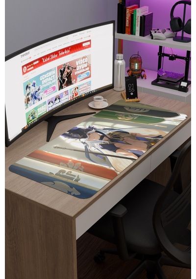 Cyno Genshin Impact Anime Gacha V3 - 90x40 Xxl Gaming Mouse Pad Fare Altlığı