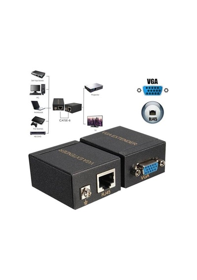 Powermaster Vga Cat5-Cat6 Extender 60Metre Uzatıcı