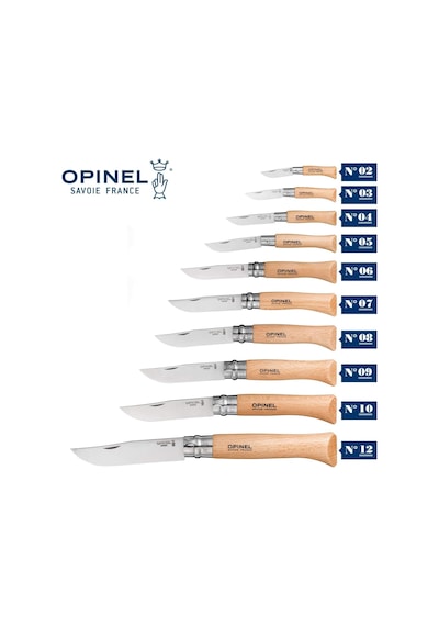 Opinel Inox Kayın Saplı Paslanmaz Çelik Çakı, Unisex, Kahverengi, Nr.7