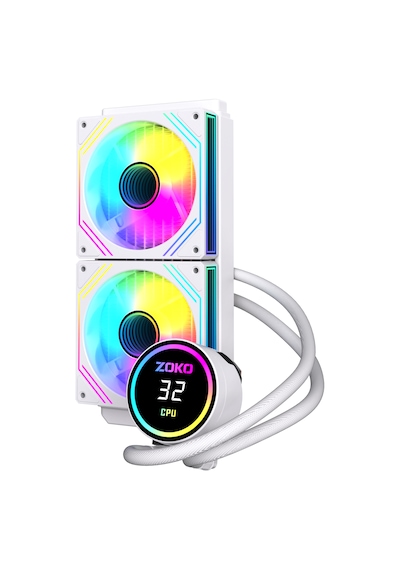 Zoko Twıst 240 Beyaz 240mm Argb Fanlı Sıvı Soğutma 240 MM