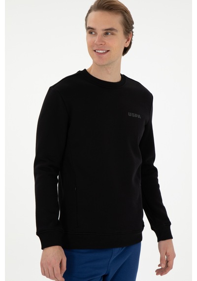 U.S. Polo Assn. Erkek Regular Fit Bisiklet Yaka Siyah Sweatshirt 50292362-VR046