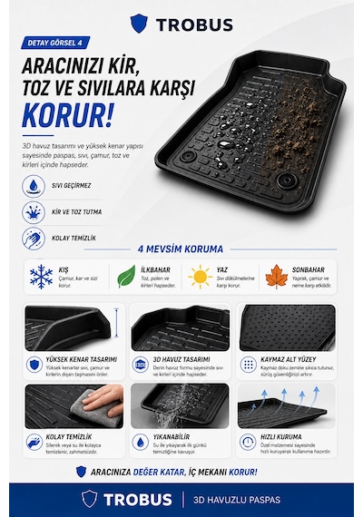 Ki A Soul 2008-2013 1.4 Mpi Comfort Manuel 3d Havuzlu Paspas