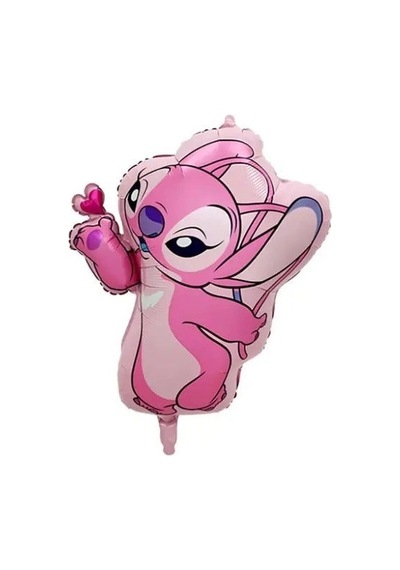 Stitch Angel Folyo Balon 70x110 Cm Parti Doğum Günü Dekorasyon Balonu Büyük Boy Çok Renkli