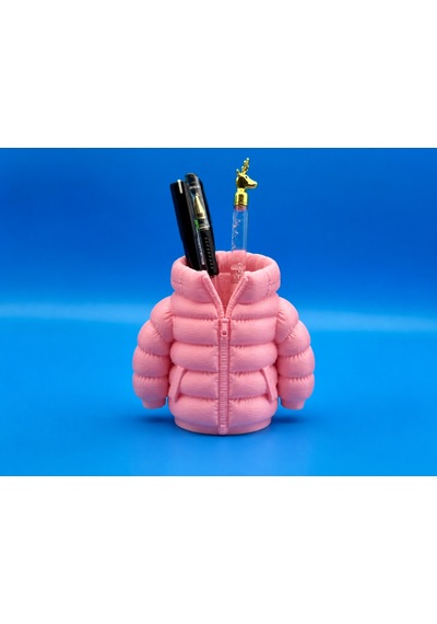 3d Baskı Şişme Mont Kalemlik - Masaüstü Organizer-pembe Çok Renkli