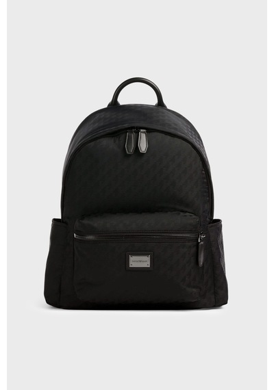 Emporio Armani Tamamı Logolu Ayarlanabilir Askılı Sırt Çantası Erkek Sırt Çantası Em006665 Af28798 Uc001 Siyah
