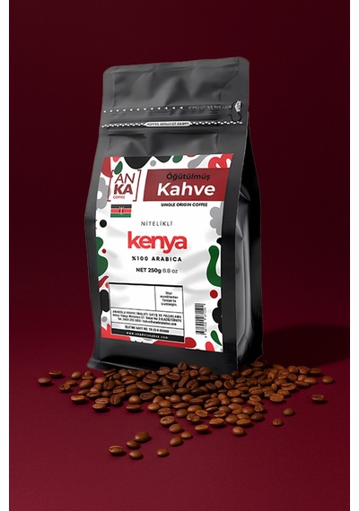 Kenya Nitelikli Taze Öğütülmüş Filtre Kahve 250 G %100 Arabica Single Origin