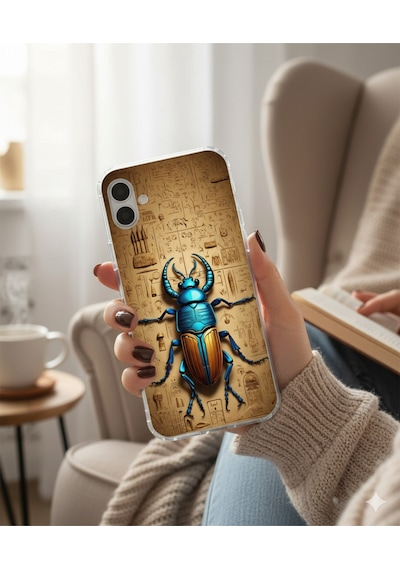 Samsung Galaxy A73 Uyumlu Şeffaf Kılıf Antik Mısır 3 Tasarımlı