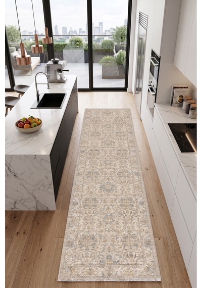 Dekoratif Halı Kaymaz Taban Leke Tutmaz Yıkanabilir Kilim Özel Ölçü Salon Halısı 3038