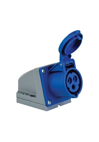 Mete Enerji 3x16a. Ip44 Duvar Prizi -eğik Gövdeli- 406602