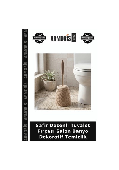 Safir Desenli Tuvalet Fırçası Salon Banyo Dekoratif Temizlik Çok Renkli