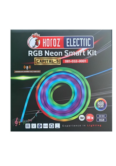 Horoz Rgb Şerit Led Neon Smart Kit Sese Duyarlı 5mt
