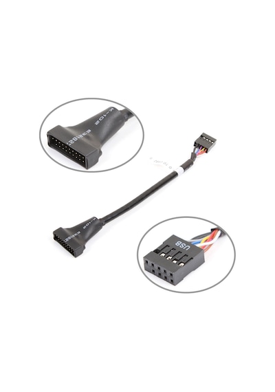 4584 9 Pin Usb 2.0 Dişi - 19 Pin Usb 3.0 Erkek Çevirici Dönüştürü