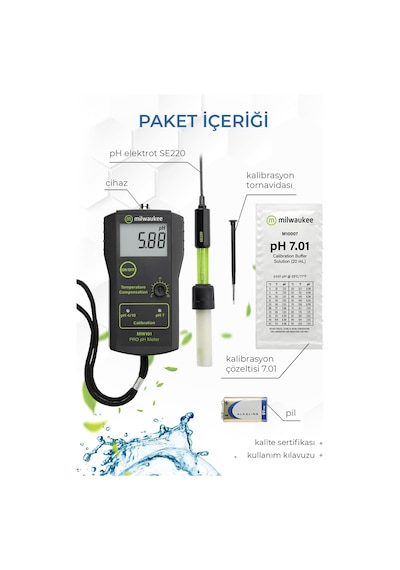 Milwaukee Mw101 Profesyonel Ph Metre Laboratuvar Ve Endüstriyel Kullanım İçin