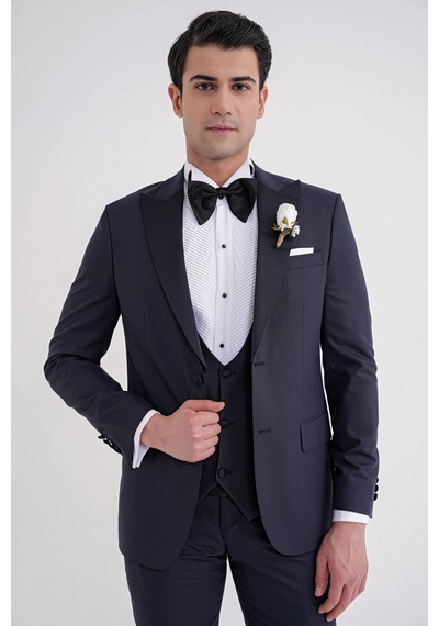 Black 077 Takım Slim Lacivert Lacivert