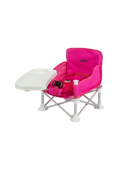 Deluxe Portatif Katlanabilir Mama Sandalyesi Pembe