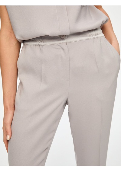 Faik Sönmez Beli Lastikli Comfort Fit Krep Pantolon S26pnt022 Us26pnt02231 Vizon