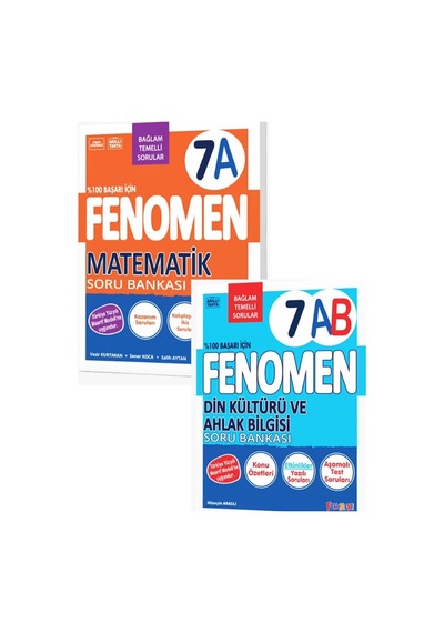 2027 7.sınıf 7a Matematik- 7ab Din Kültürü Maarif Yeni Müfredat Soru Bankası Seti 2 Kitap Kolay-orta