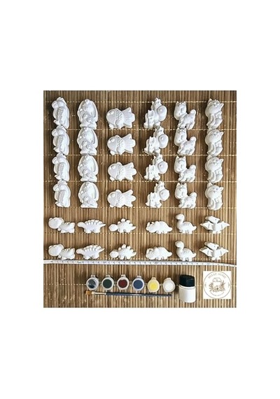 36 Adet 3d Hayvanlar Alemi Taş Boyama Figür Çocuk Gelişimi Boyama Etkinlik Seti Zoo Stone Painting