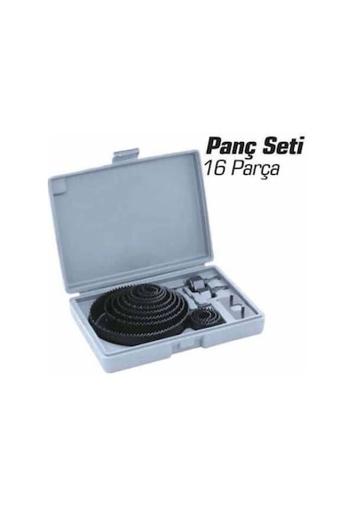 Panç Set 16 Parça Ahşap Buat Kartonpiyer Alçıpan Panç Seti Büyük