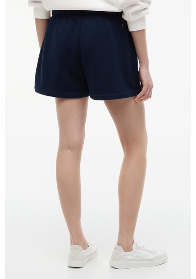 Tommy Hilfiger Varsıty Crest Sweatshort Kadın Mavi Şort - Ww0ww51096