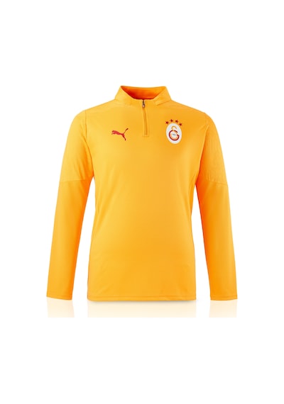 Galatasaray Puma A Takım 1/4 Fermuarlı Uzun Kollu Antrenman Üst 77967611 Sarı - Kırmızı