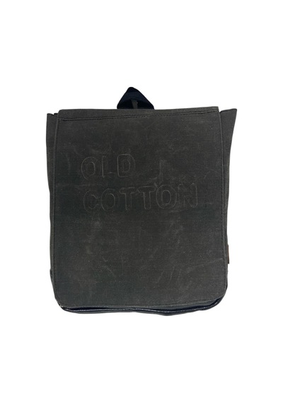 Old Cotton Cargo Vintage Su Geçirmez Kanvas Salaş Unisex Günlük Okul Tablet Sırt Çantası Naoko S 24x30cm Siyah