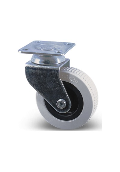 Düz Tabla Frensiz Lüks Masa Tekeri Sehpa Tekeri Frensiz Krom - Gri 7cm 4 Adet Teker:50x20mm Gri